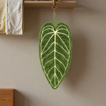 Tropical Leaf Hand Towel — Ultra-Absorbent, Quick-Dry, Hanging Loop
