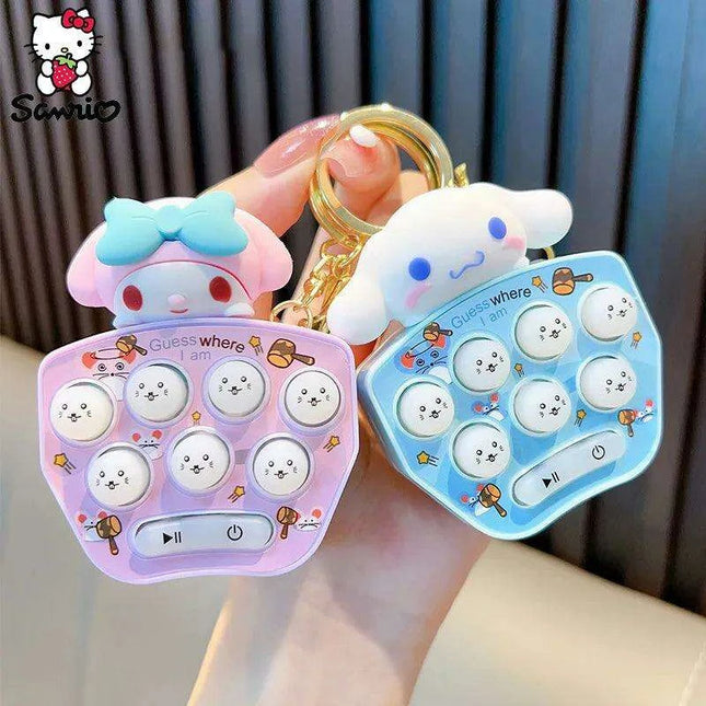 Sanrio Whack A Mole Keychain: Adorable Portable Stress Reliever for Fun Anywhere