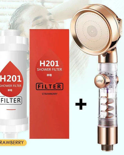 Vitamin C Infused Aromatherapy Spa Shower Head Filter for Hair and Skin Revitalization