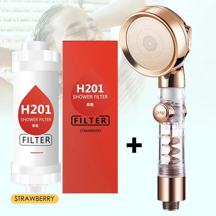 Vitamin C Infused Aromatherapy Spa Shower Head Filter for Hair and Skin Revitalization