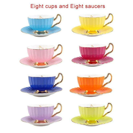 Elegant Heritage: Exquisite Bone China Tea and Coffee Set with 24K Gold Accents