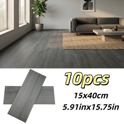 Self-Adhesive Wood Grain Floor & Wall Stickers – Set of 10