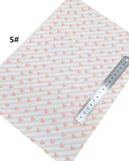 Chic Pink Leather Craft Sheets - Elegant Honeycomb and Heart Designs for Inspiring DIY Creations