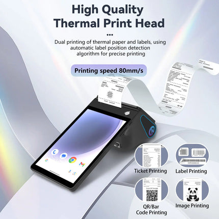 Z108 Android 14 Dual-Screen POS Terminal with NFC & Thermal Printer