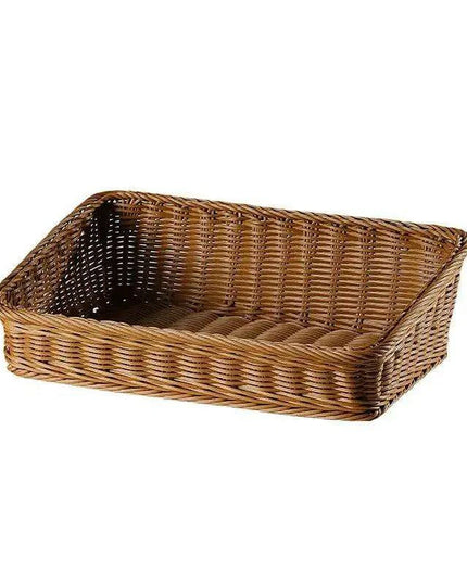 Chic Woven Rattan Storage Tray with Convenient Handles