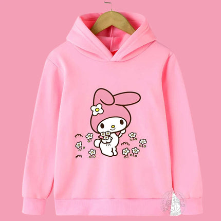 Adorable Sanrio Melody Girls' Cartoon Windbreaker for Spring and Autumn Fun