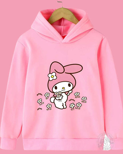 Adorable Sanrio Melody Girls' Cartoon Windbreaker for Spring and Autumn Fun