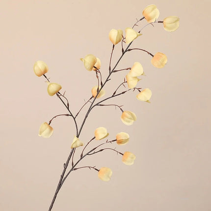 White Roses 3pcs 100cm Silk Fruit Branches - Autumn Restaurant Decor