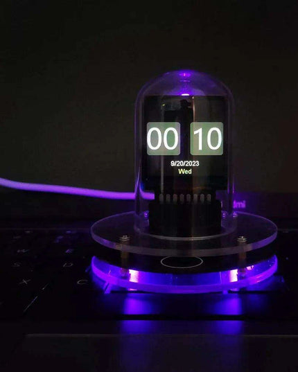 Smart WiFi Nixie Tube Clock with Animated Display and Real-Time Weather Updates