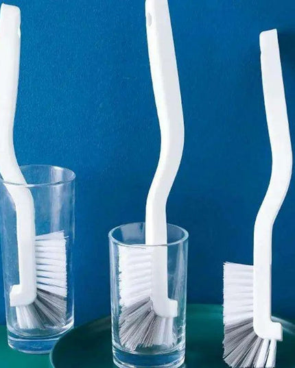 Ergonomic Long-Handled Kitchen Scrub Brush for Easy Cleaning and Compact Storage