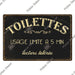 Quirky Retro Toilet Metal Wall Art for Vintage Bathroom Decor