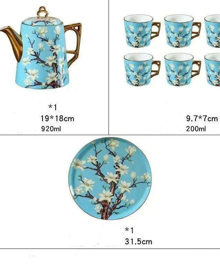 Luxurious Bone Porcelain Tea and Coffee Set in a Chic Presentation Box