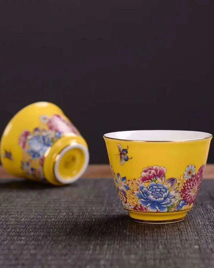 Vibrant Artisan Ceramic Kung Fu Tea Ceremony Set with Infuser and Teapot for an Enchanting Tea Experience