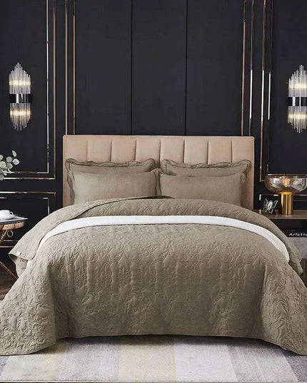 Luxurious Solid Stitch Bedding Ensemble with Pillowcases and Plush Sheets