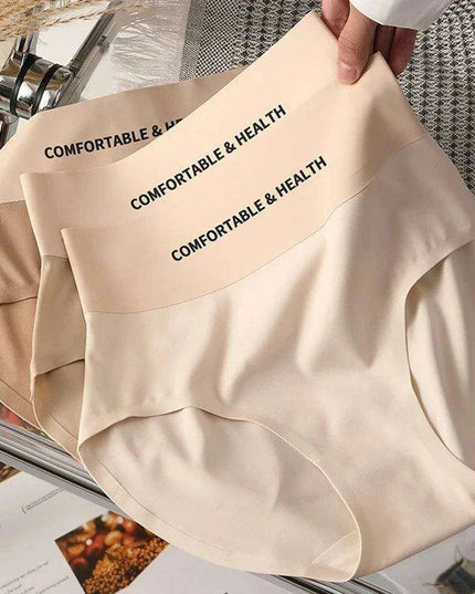 High Waist Seamless Ice Silk Women's Briefs - Ultimate Comfort Invisible Underwear