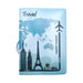 Chic 3D Printed Passport Holder with Card Slots and Faux Leather Texture