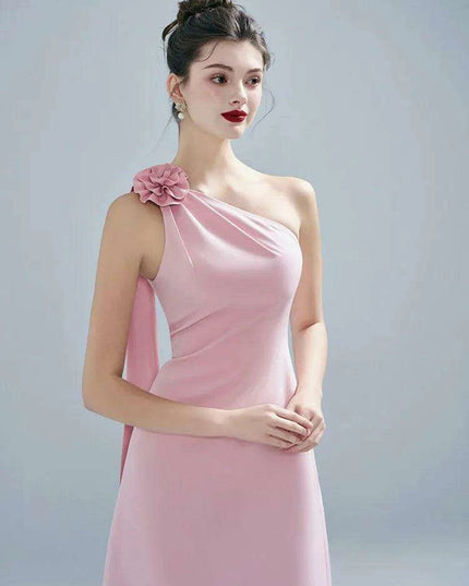 Elegant 3D Floral Asymmetrical Summer Evening Gown for Women - Tailored Party Dress 2024 Collection