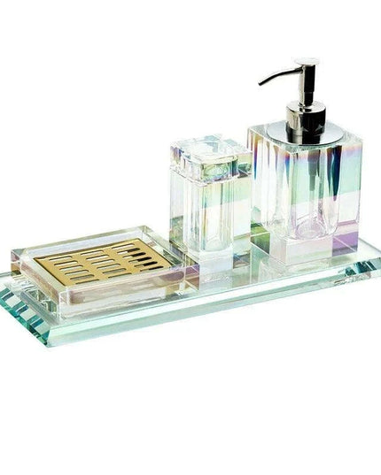Sophisticated Square Hotel Glass Soap Dispenser with Polished Silver Pump for Contemporary Bathrooms