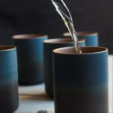 Sophisticated Japanese Stoneware Ombre Coffee and Tea Mug - Ideal for Daily Enjoyment