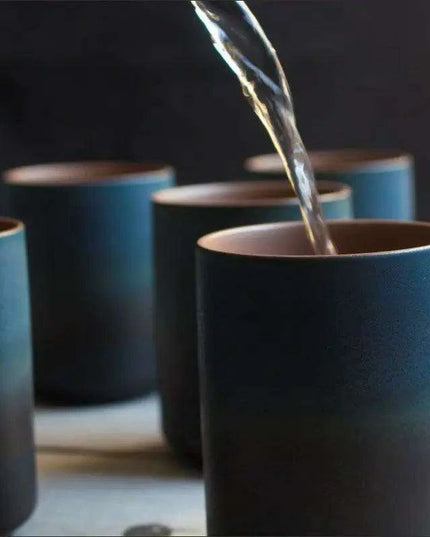 Sophisticated Japanese Stoneware Ombre Coffee and Tea Mug - Ideal for Daily Enjoyment