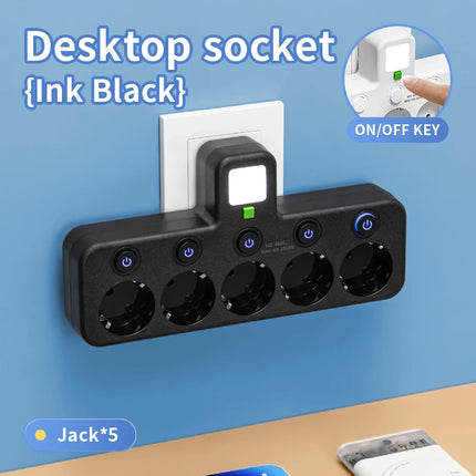 AXUS Store 4-Socket Power Strip with 2 USB & 1 Type-C Ports, 2500W