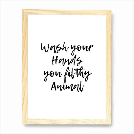 Whimsical Nordic Elegance: Humorous Wall Art for the Modern Bathroom