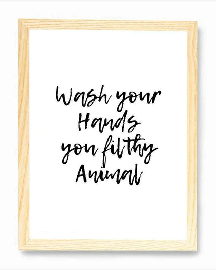 Whimsical Nordic Elegance: Humorous Wall Art for the Modern Bathroom