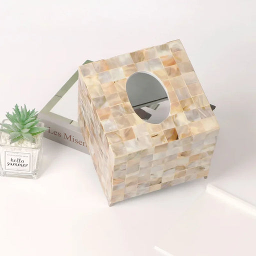 Drawing Shell Tissue Box - Creative Desktop Storage