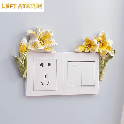 Nordic 3D Light Switch Cover Sticker – Decorative Socket Protector