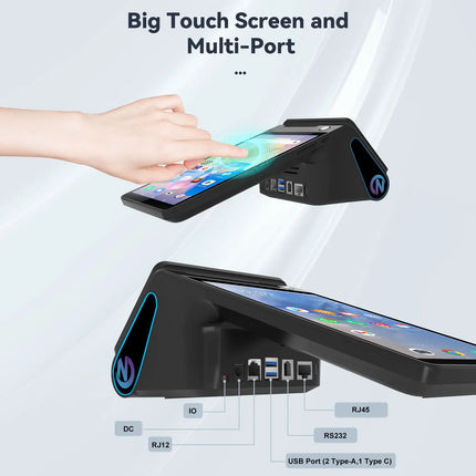 Z108 Android 14 Dual-Screen POS Terminal with NFC & Thermal Printer