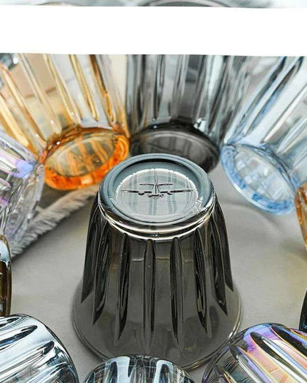 Luxury Borosilicate Glass Coffee Cup Set with Elegant Vacuum-Plated Finish