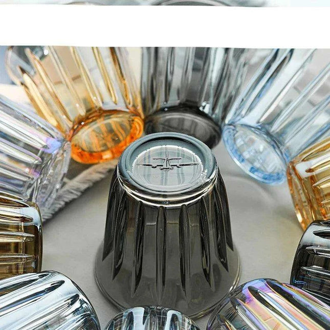 Luxury Borosilicate Glass Coffee Cup Set with Elegant Vacuum-Plated Finish