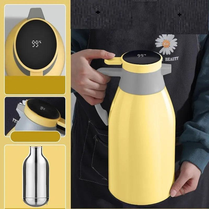 2L Intelligent Thermal Kettle with Digital Screen - Sleek High Capacity Hot Drink Flask