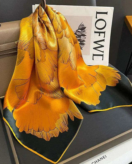 Elegant Satin Square Shawl Hijab: Luxurious 70x70cm Bandana for Women