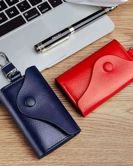 Sophisticated Leather Key Organizer and Wallet Combo