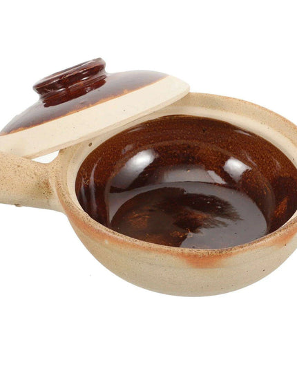 Rustic Charm Clay Casserole Pot - Versatile Earthenware Dish with Lid for Exquisite Home Cooking