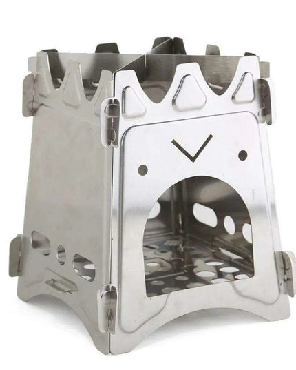 Compact Outdoor Stainless Steel Camping Stove - Perfect for Hiking and Wilderness Cooking