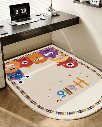 Playful Cartoon Non-Slip Chair Mat - Fun and Functional Office Accessory