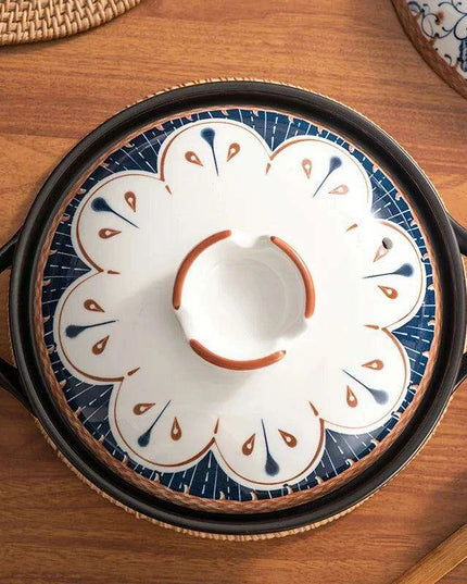 Authentic Japanese Lithium Stone Clay Stockpot - Durable Casserole Pot for Gas Stove Cooking