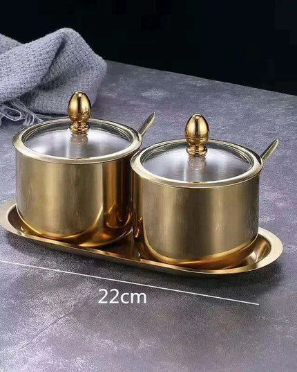 Elegant Stainless Steel Condiment Set with Wasabi Tray - Ideal for Hotpot, Dips, and More