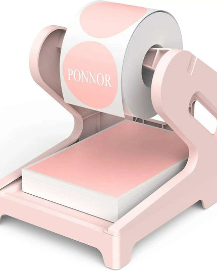 Chic Pink Label Printer Stand - Elegant and Space-Efficient Organizer