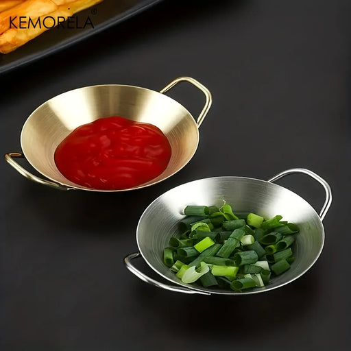 Premium Stainless Steel Seasoning Bowls Set: Elegant 304 Korean Dishware for Hot Pot and Kitchen Must-Haves