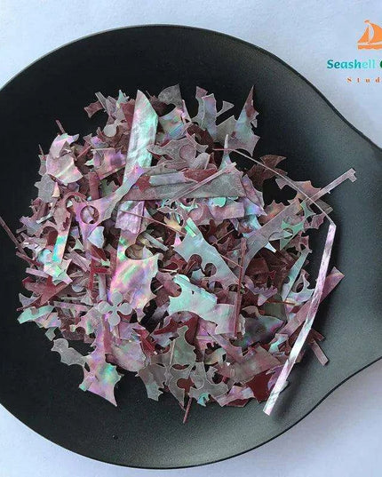 50g Iridescent Abalone Shell Slices for Creative Nail Art and Craft Projects