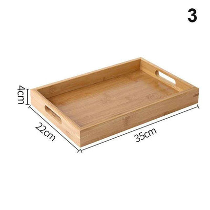 Sustainable Bamboo Rectangular Serving Tray for Tea, Fruits, and Desserts