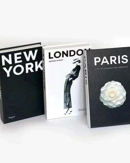 Elegant 3-Piece Decorative Faux Book Set for Home Décor