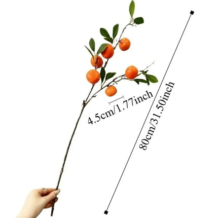 Flowers Bin Lifelike Artificial Orange Branch - Realistic Faux Plant