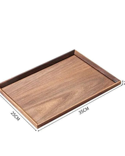 Nordic Elegance Black Walnut Serving Tray - Perfect for Hosting Teas and Fruits