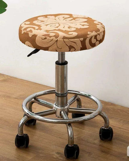 Elegant Stretch Jacquard Chair Protector Cover for Round Seats