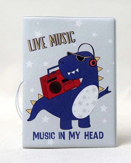 Chic 3D Printed Passport Holder with Card Slots and Faux Leather Texture