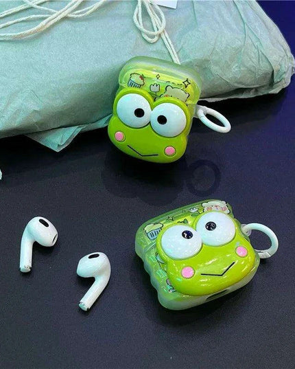 Charming Sanrio 3D Keroppi AirPods & Pro Case - Fun and Reliable Earphone Protector